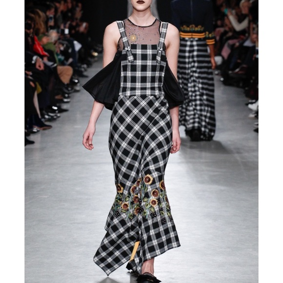 Rahul Mishra Dresses & Skirts - Rahul Mishra Fall 2017 RTW Sunflower Plaid Dress